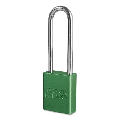 ALUMINUM PADLOCK GREEN BOXED 3